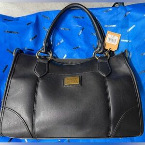 Frye & Co. Black Leather Core Satchel with Crossbody Strap BNWT